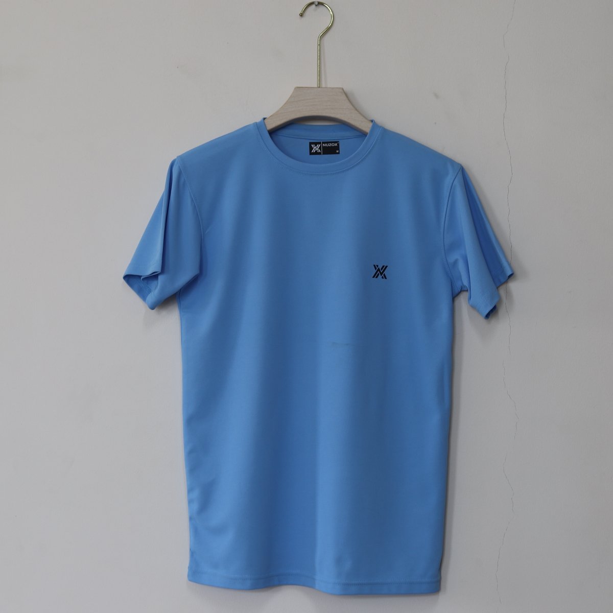 Plain Half Hand T-Shirt Blue