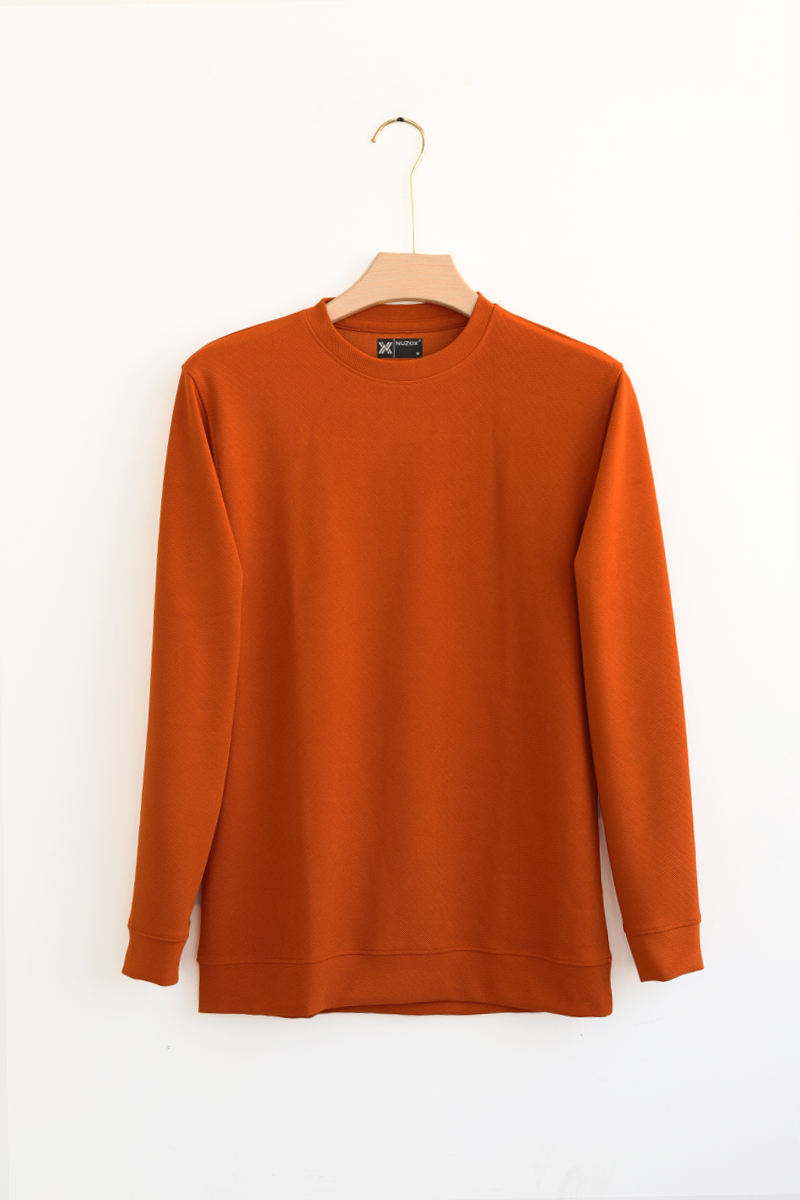 Plain Full  Hand T-Shirt (Orange)