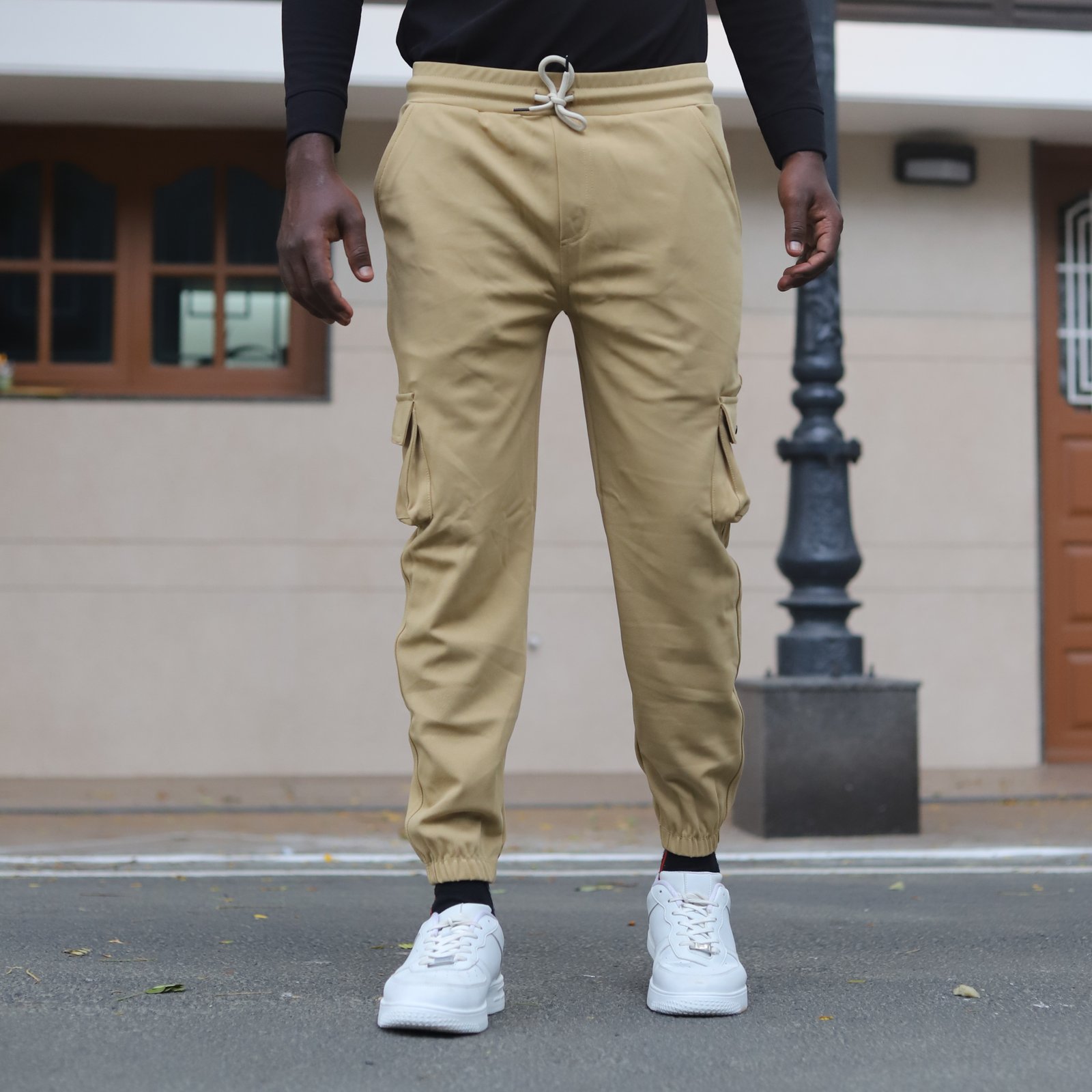 Lycra Cargo Pants With Five Pocket (Brown)