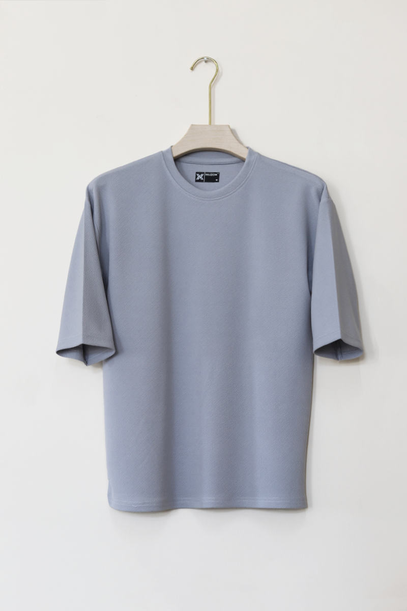 High Sleeve Oversized T Shirt (Light Grey)