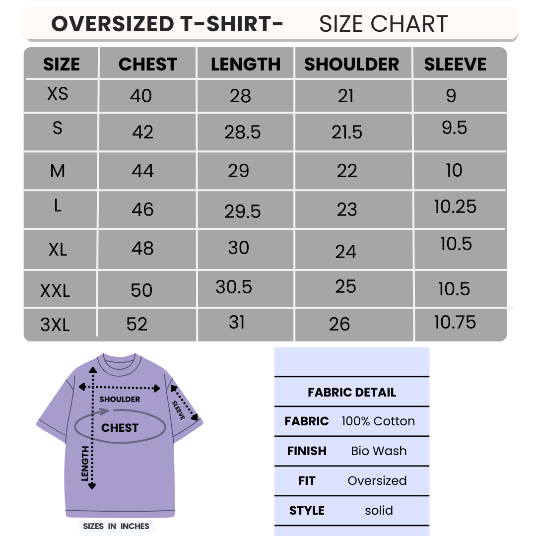 oversize Unisex - Cotton(Black)