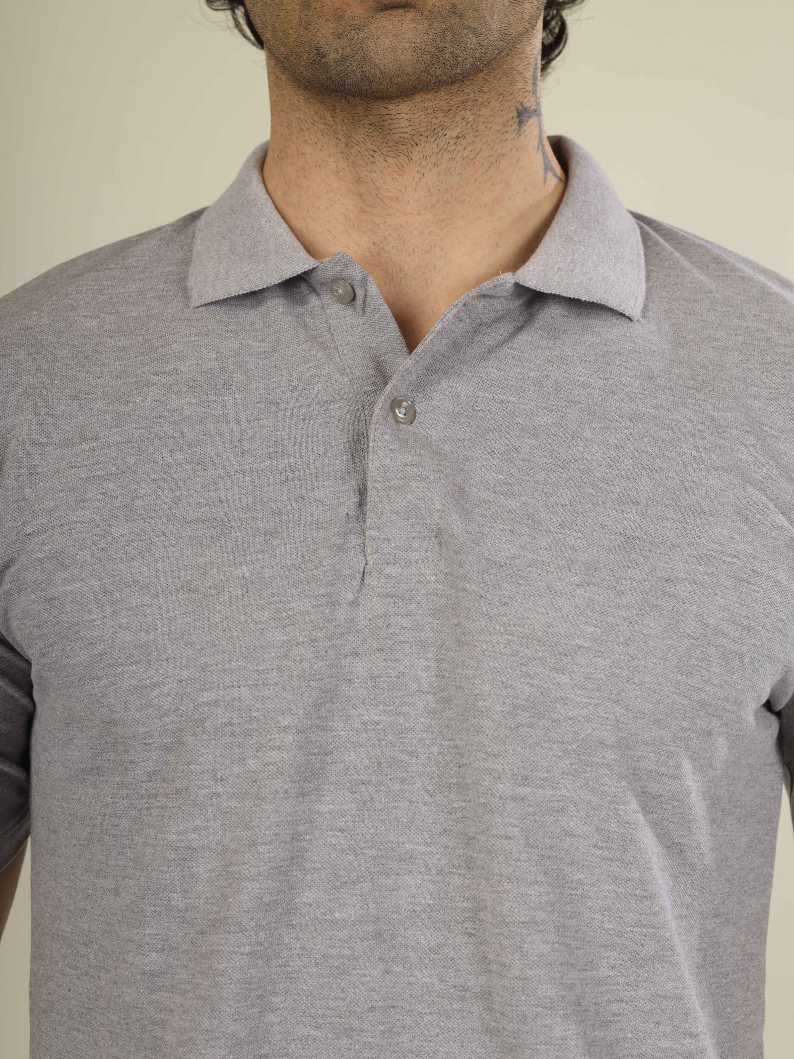 Mens Polo Collar T-Shirt(Grey)