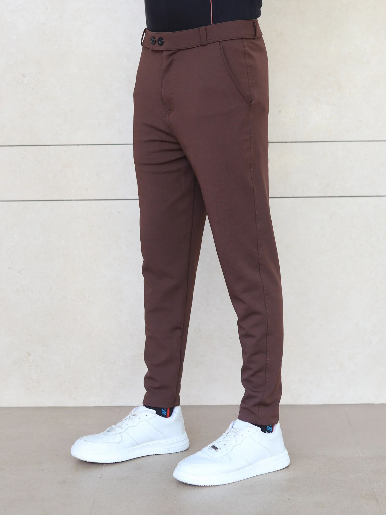 Lycra Formal Pant for Men(BROWN)
