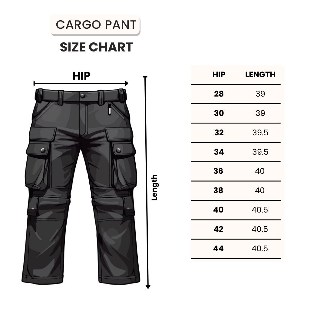 Lycra 6 Pocket Cargo Pant (Black)