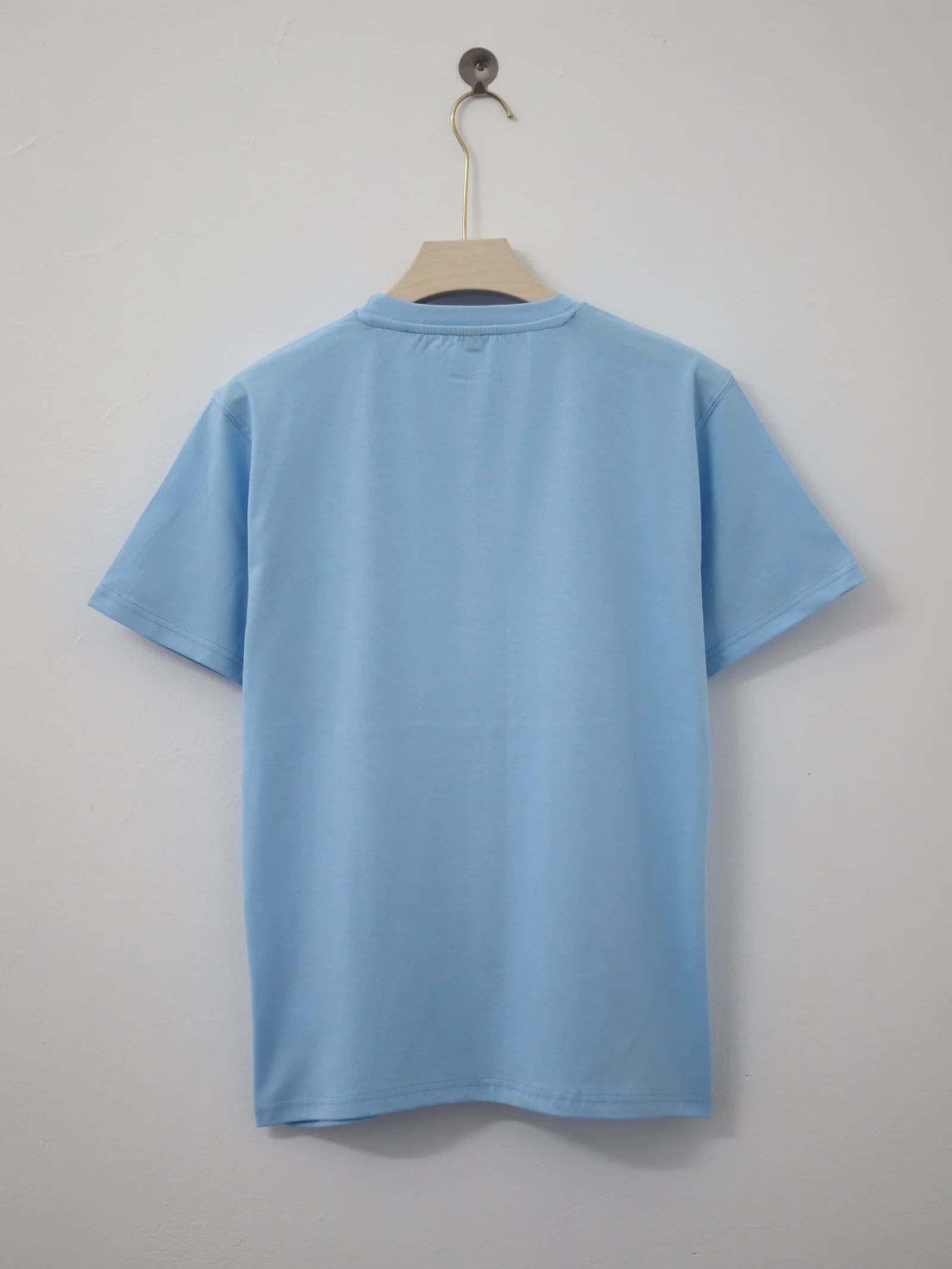 Regular Half Sleeve Plain T-Shirt (Sky blue)