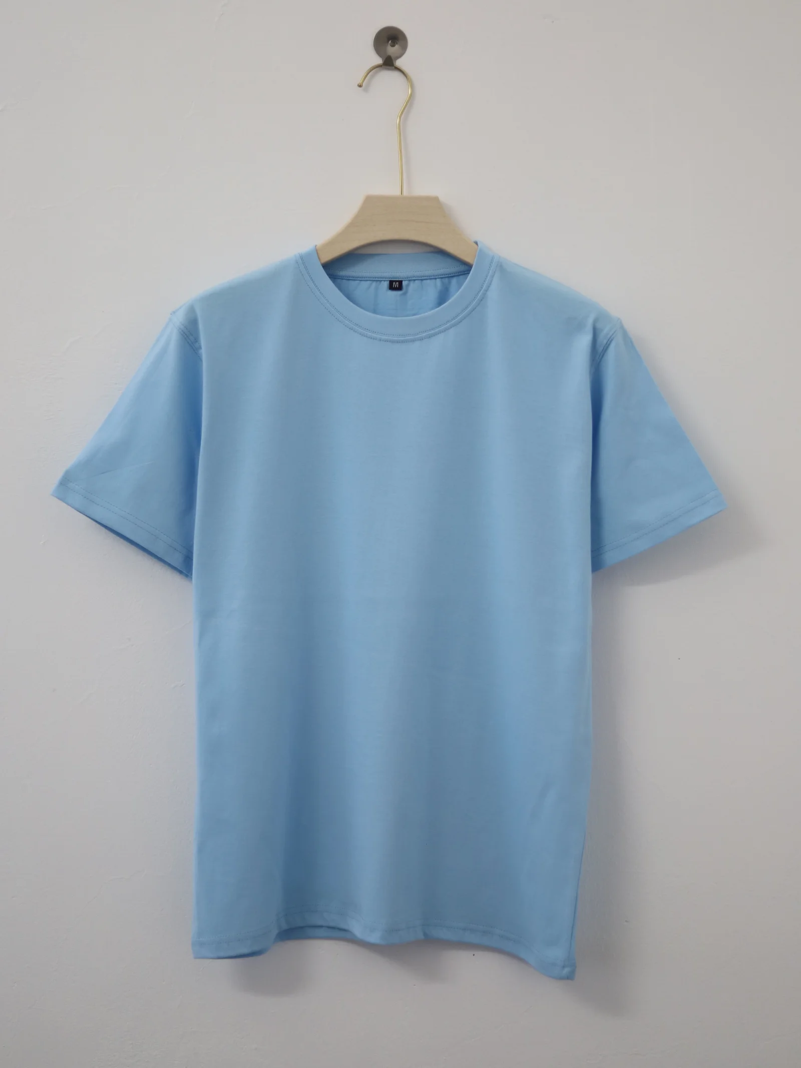 Regular Half Sleeve Plain T-Shirt (Sky blue)