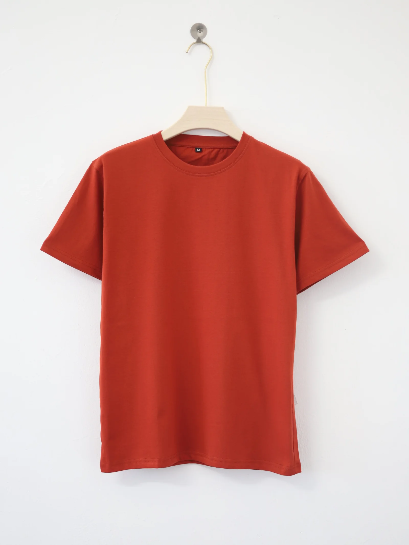 Regular Half Sleeve Plain T-Shirt (Rust)