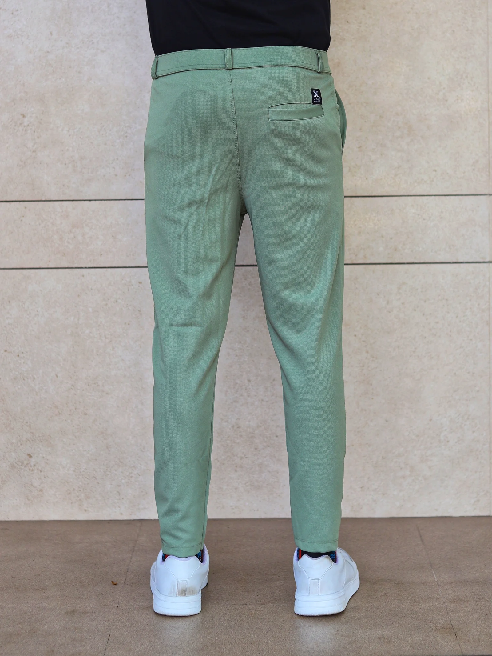 Lycra Formal Pant for Men (Pista green)