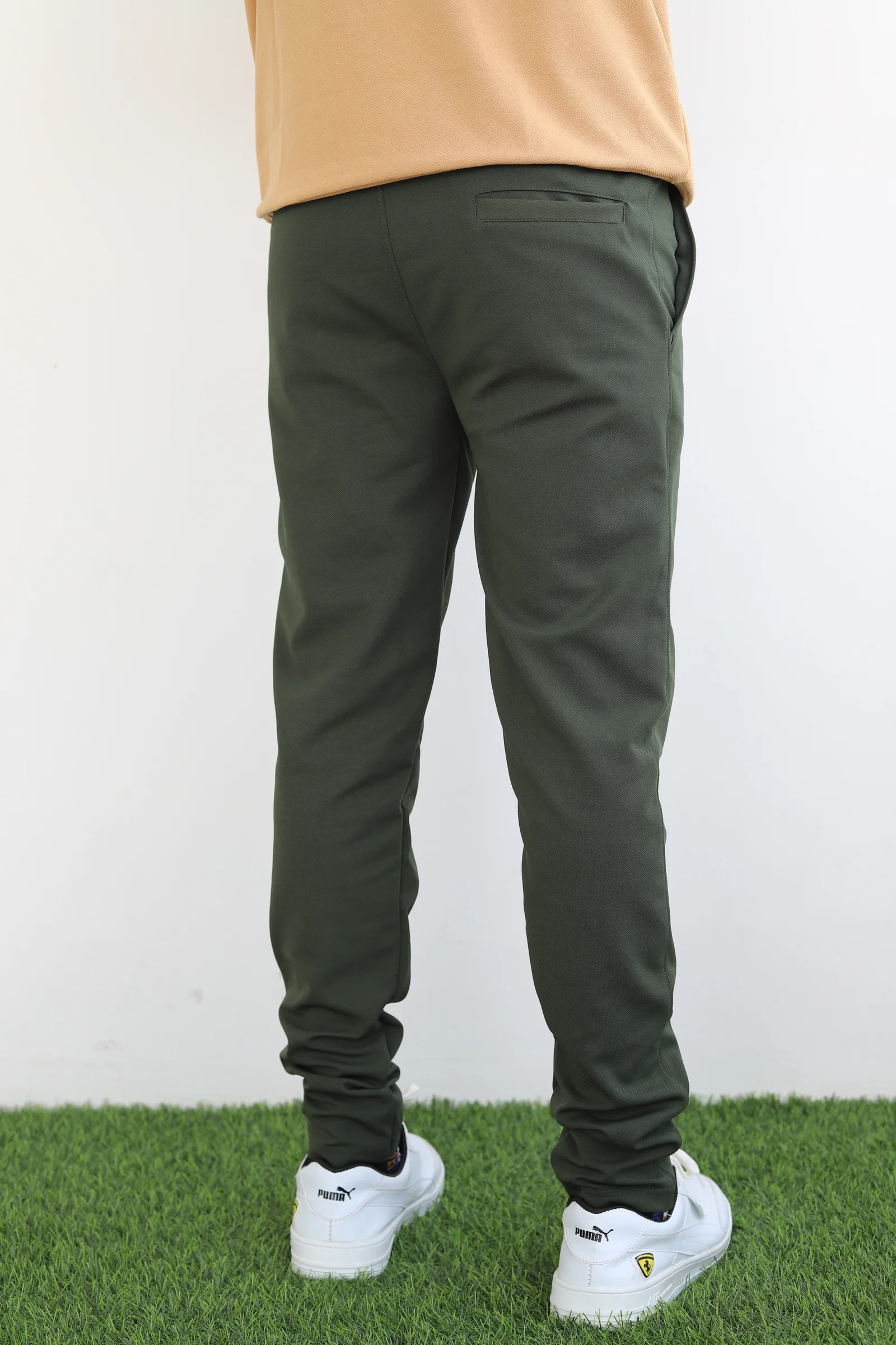 Lycra Formal Pant for Men(Olive Green)