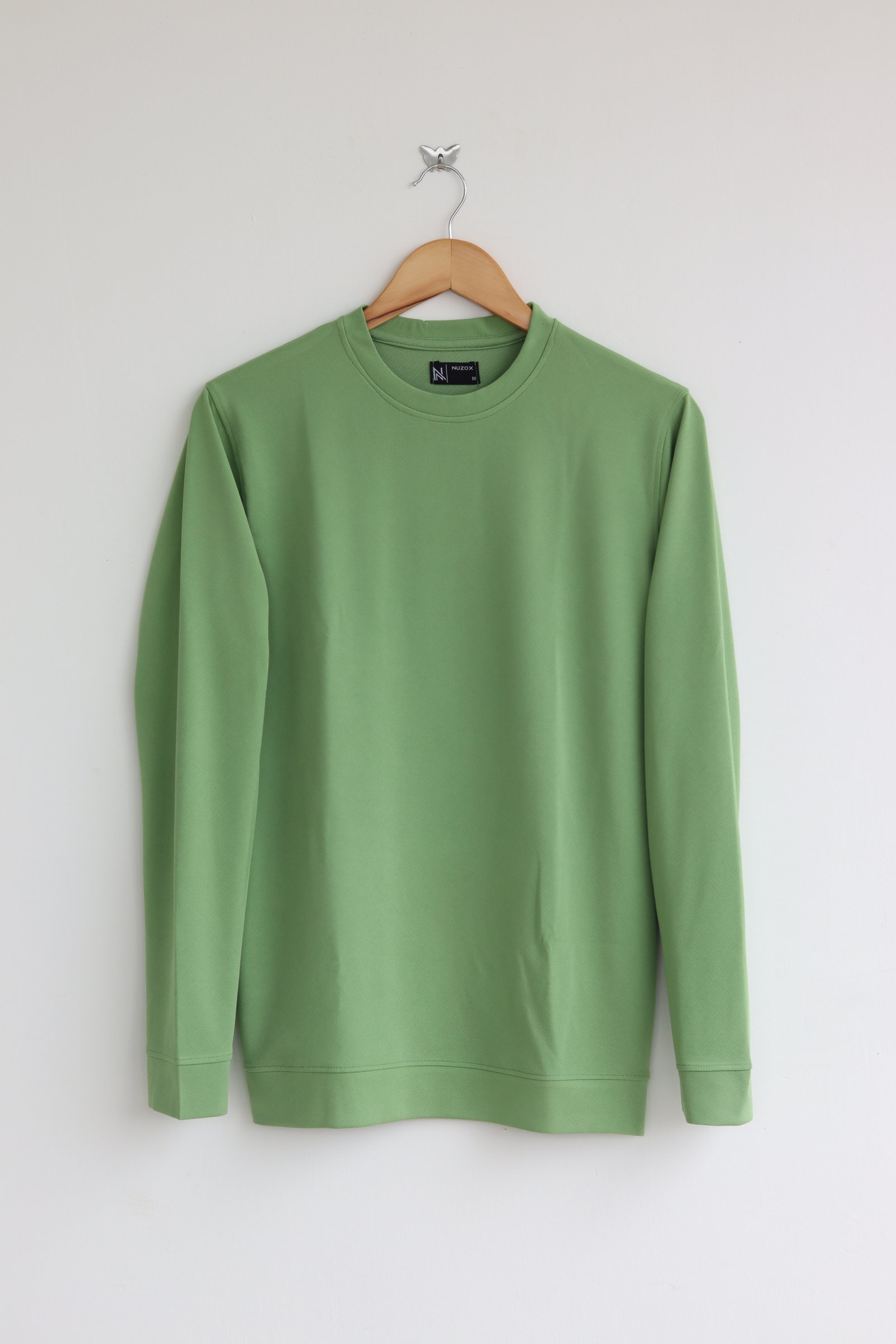 Plain Full Hand T-Shirt Lycra (Pista green)