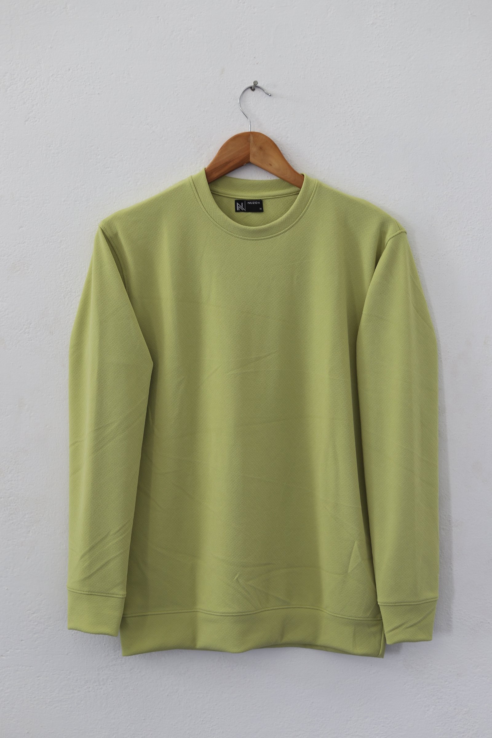 Plain Full Hand T-Shirt Lycra (LemonGreen)