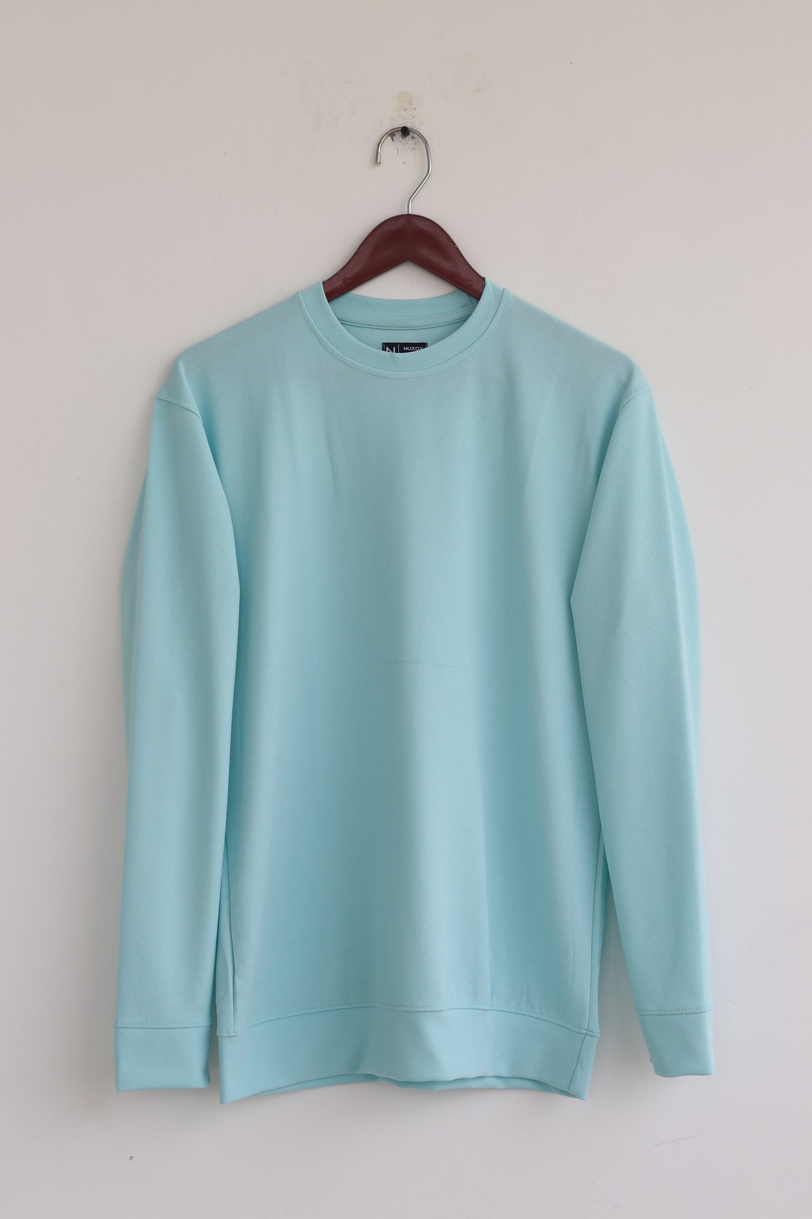 Plain Full Hand T-Shirt Lycra ( Ice Blue)