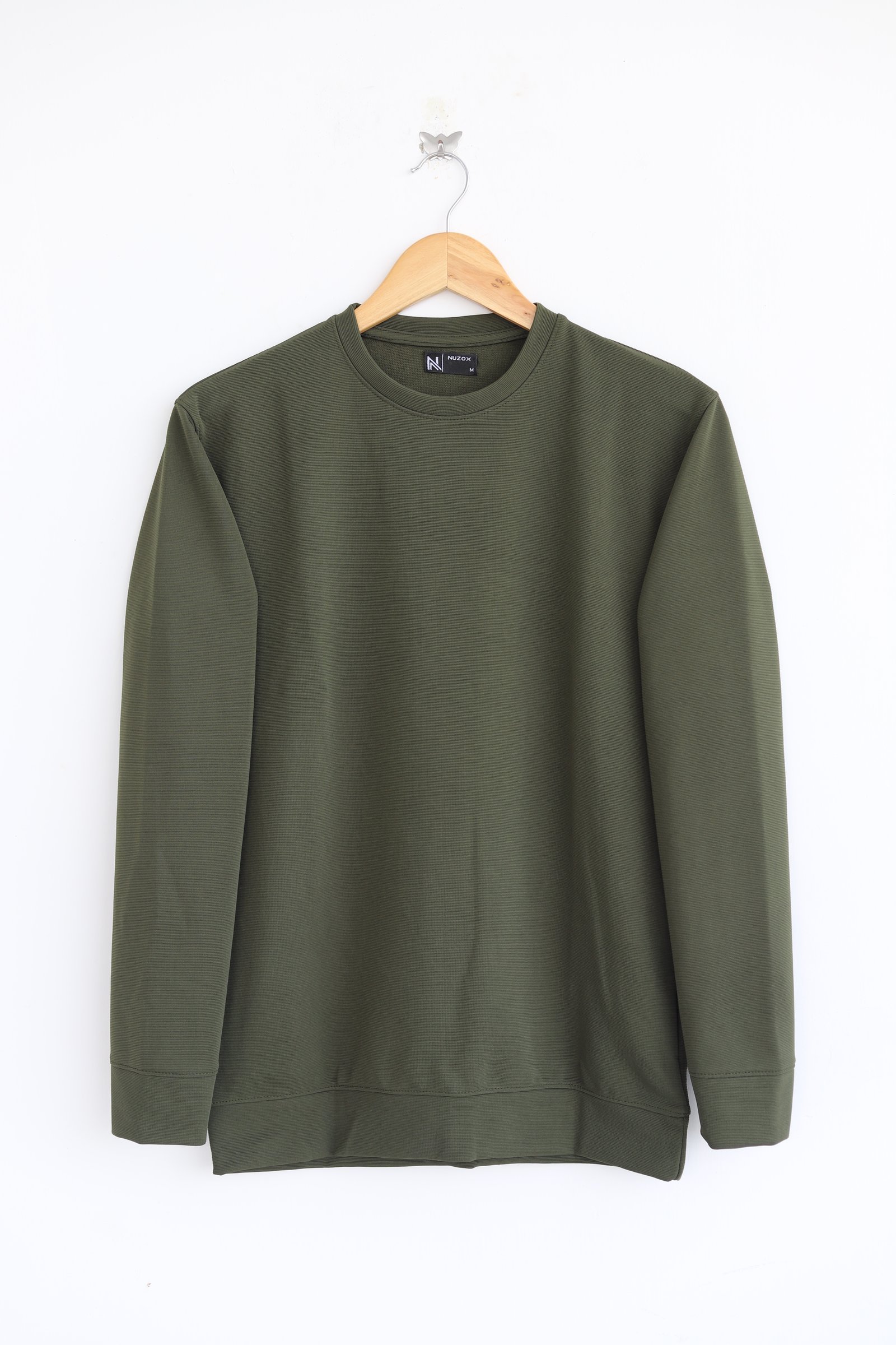 Plain Full Hand T-Shirt Lycra (Olive Green)
