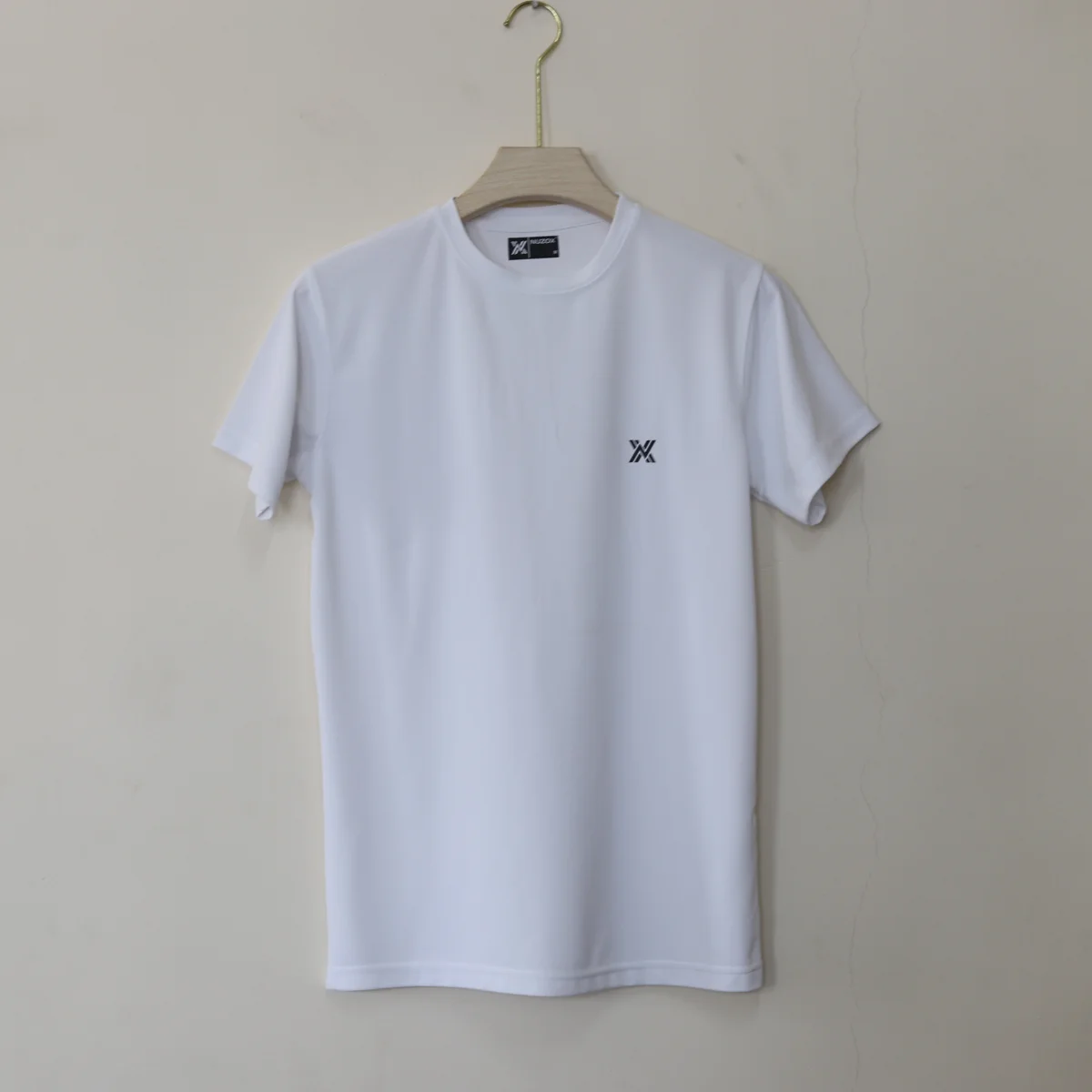 Plain Half Hand T-Shirt Lycra( White)
