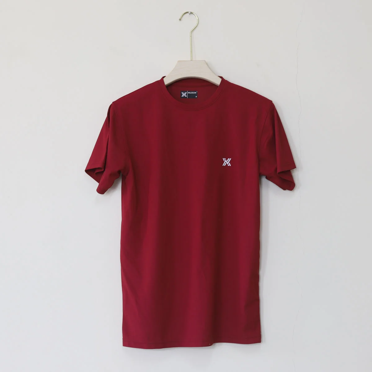 Plain Half Hand T-Shirt Lycra( Maroon)