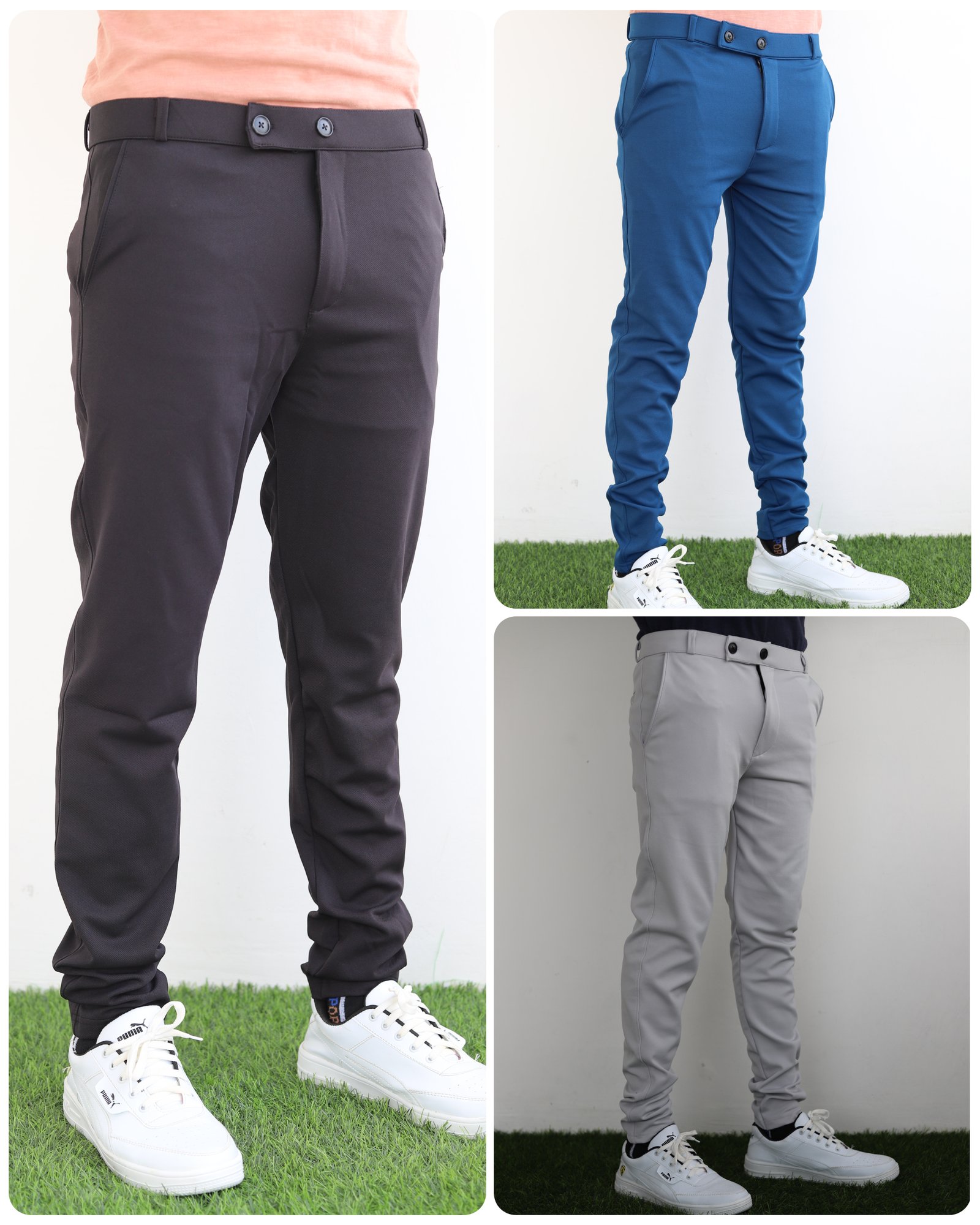Formal Pant 3 Combo (Black ,Grey,Blue)