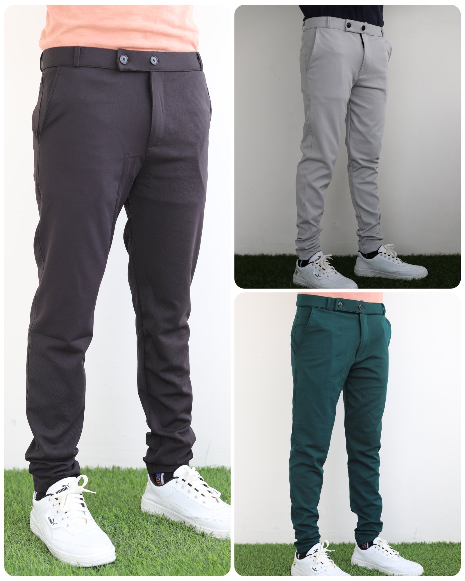 Formal Pant 3 Combo (Black ,Grey,Green)