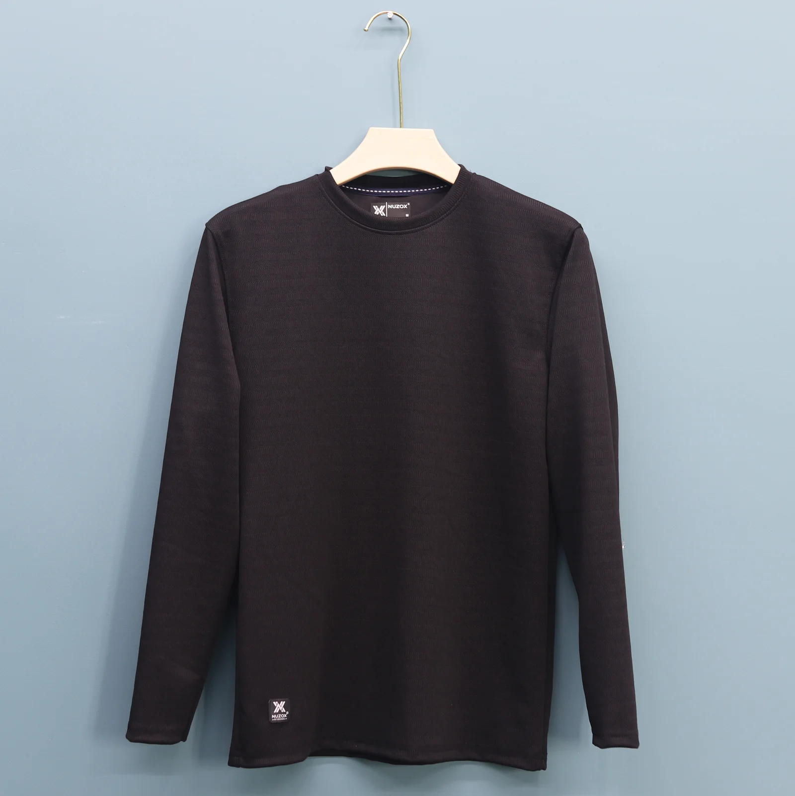 Plain Full Hand T-Shirt Lycra (Black)